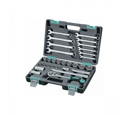 Набор инструментов Stels, 1/2", Cr-V, пластиковый кейс, 31 предмет 14102