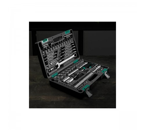 14105 Набор инструментов Stels, 1/2", 1/4", CrV, пластиковый кейс, 82 предмета
