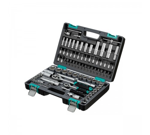 14106 Набор инструментов Stels, 1/2", 1/4", CrV, пластиковый кейс, 94 предмета
