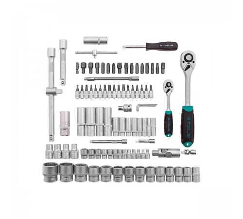 14106 Набор инструментов Stels, 1/2", 1/4", CrV, пластиковый кейс, 94 предмета