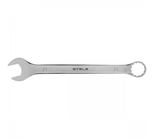 Ключ комбинированный Stels 21мм, матовый хром CrV 15225