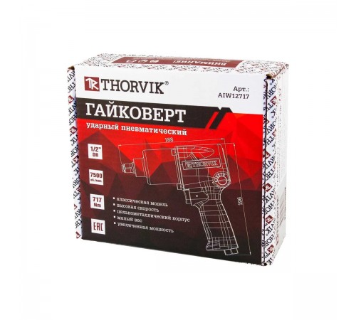 Пневматический ударный гайковерт THORVIK 1/2DR750 AIW12717
