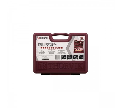Набор инструмента универсальный THORVIK UTS0056 1/4", 1/2" DR (56 предмета) кейс