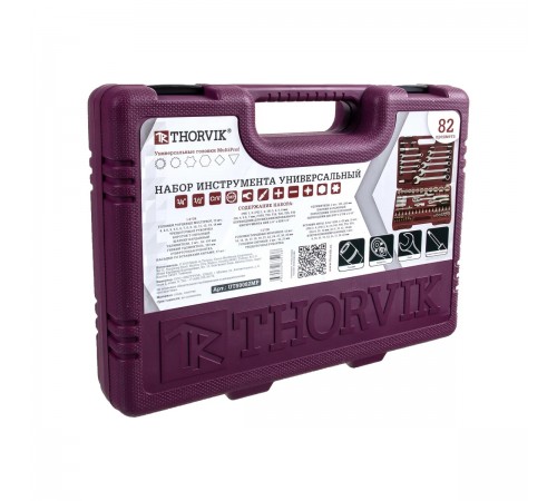 Набор инструмента универсальный THORVIK UTS0082MP 1/4", 1/2" DR (82 предмета) кейс