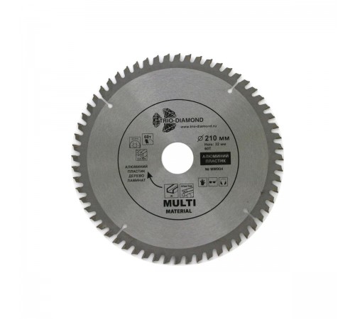 MM904 Диск пильный по мультиматериалам 210х60T/32-30мм