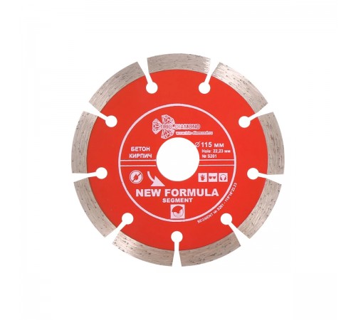 S201 Диск алмазный отрезной 115*22,23 NEW FORMULA SEGMENT