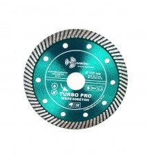 Диск алмазный отрезной TRIO-DIAMOND TP172 TURBO железобетон 125х22,23мм
