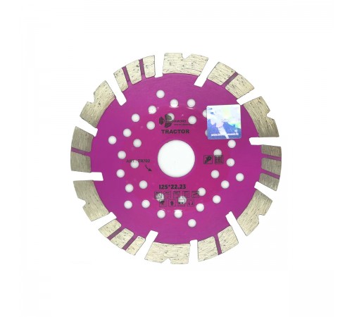 TR702 Диск алмазный отрезной TRIO-DIAMOND TURBO SEGMENT Tractor 125x12x22.23мм