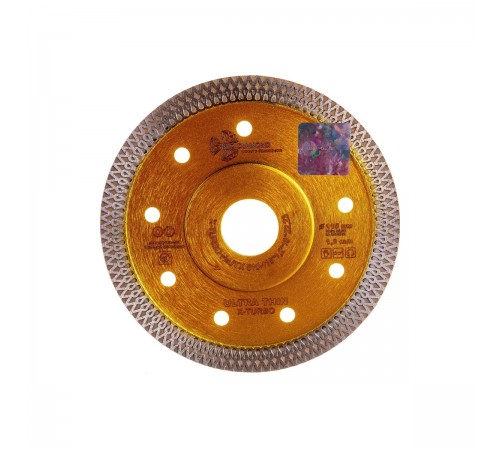 UTX510 Диск алмазный TURBO ультратонкий Ultra Thin X-Turbo 115х10х22,23мм толщина кромки 1.22мм