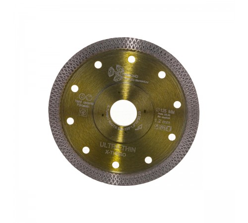 Диск алмазный TRIO-DIAMOND UTX520 ультратонкий Ultra Thin X-Turbo 125х10х22,23мм