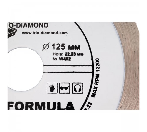 Диск алмазный TRIO-DIAMOND W402 сплошной 125х22мм