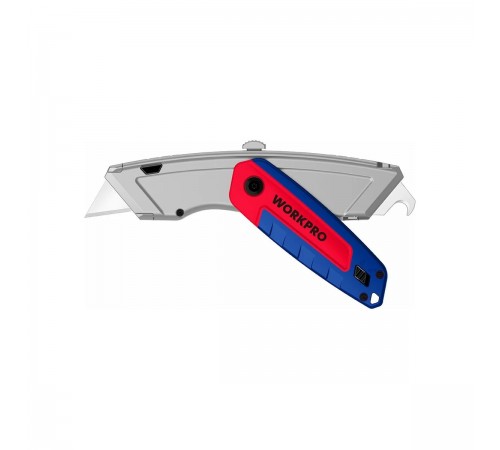 WP213016 Нож WORKPRO складной с двумя лезвиями 170х35х20мм
