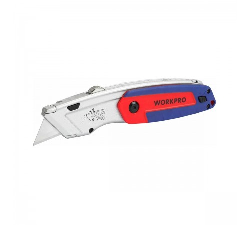 WP213016 Нож WORKPRO складной с двумя лезвиями 170х35х20мм