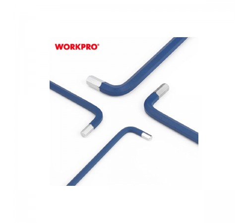 WP222011 Набор шестигранных ключей WORKPRO LONG PRO с шаровидными наконечниками 9шт.