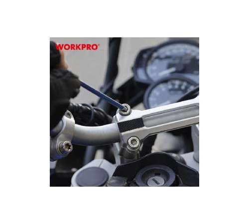 WP222011 Набор шестигранных ключей WORKPRO LONG PRO с шаровидными наконечниками 9шт.