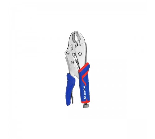 WP231073 Клещи зажимные WORKPRO закругленные 2К 180мм (7") CR-V