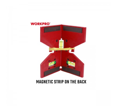 WP262029 Уровень магнитный WORKPRO, угловой, 125х75мм