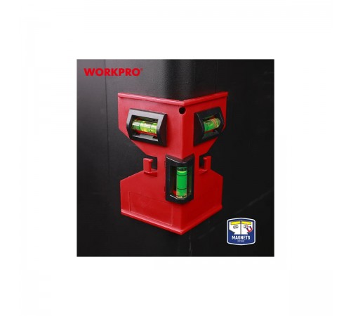 WP262029 Уровень магнитный WORKPRO, угловой, 125х75мм
