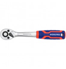 WP271010 Ключ трещеточный WORKPRO 2К CR-MO PRO 1/4" 72Т