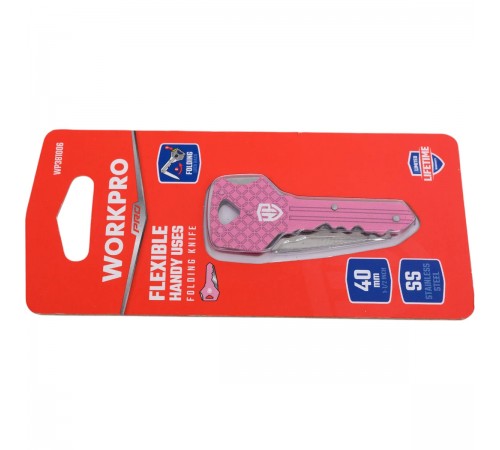 Нож WORKPRO для ключей 2,5" розовый WP381006