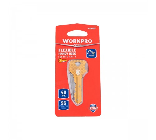 Нож WORKPRO для ключей 2,5" золотой WP381007
