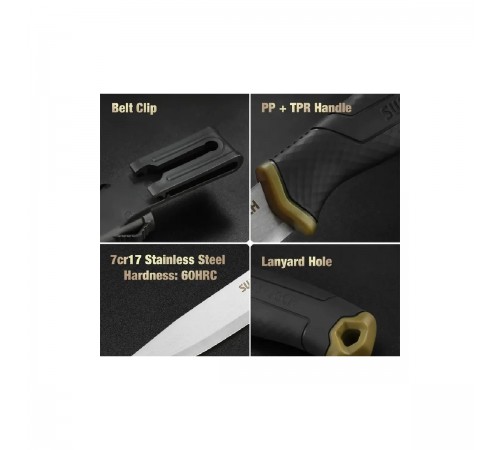 WP381010 Нож WORKPRO с пластиковыми ножнами 102мм
