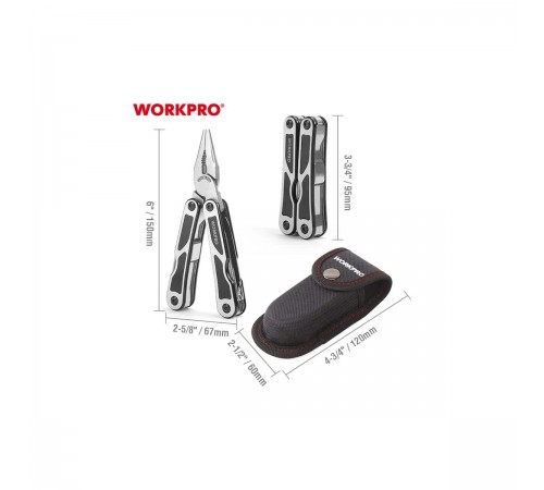 Плоскогубцы WORKPRO универсальные 15-в-1 WP382009