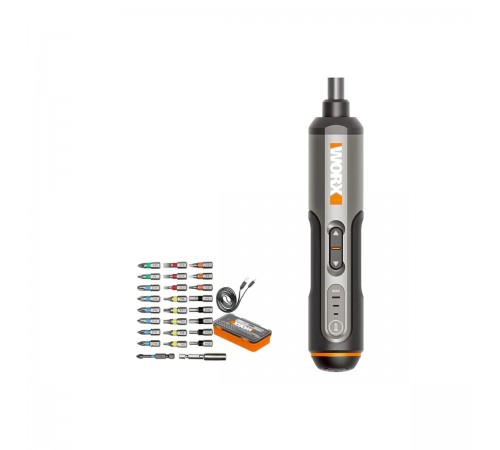 Отвертка аккумуляторная WORX WX 240 + набор бит (26 шт)