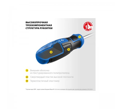 25029 Отвертка переставная ЗУБР ПРОФЕССИОНАЛ-П2 SL6/PH2