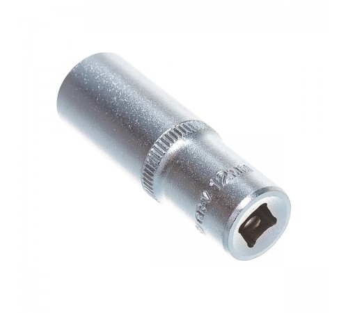 ЗУБР 1/4", 12 мм, Cr-V сталь, хромированная, торцовая головка 27717-12