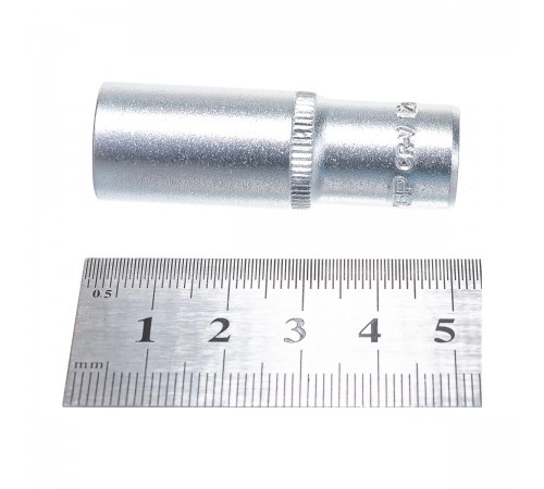ЗУБР 1/4", 12 мм, Cr-V сталь, хромированная, торцовая головка 27717-12