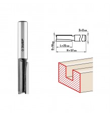 ЗУБР 10 x 25 мм, хвостовик 8 мм, фреза пазовая прямая 28780-10-25 Профессионал