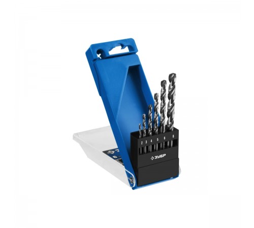 29625-Н6 Набор сверл по металлу ЗУБР ПРОФ-А 6шт(2-8мм),сталь Р6М5,класс А