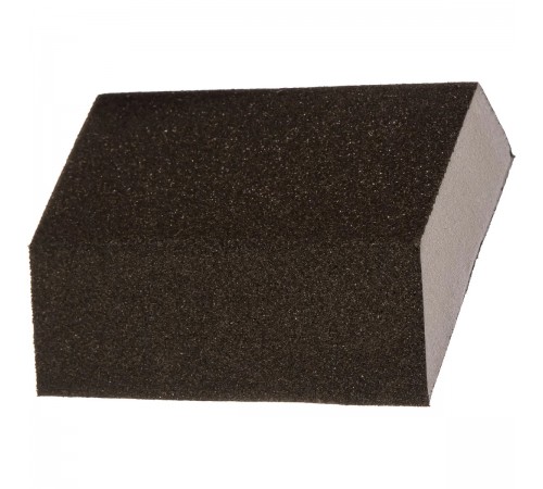 Губка шлифовальная ЗУБР Р120, 100х68х42х26 мм водостойкая, четырехстронняя 35613-120