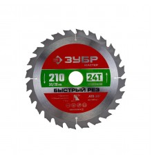 Диск пильный по дереву ЗУБР 210*30/20мм 36910-210-30-24_z01
