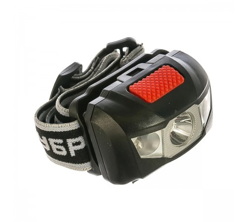 56436 Фонарь налобный ЗУБР МАСТЕР светодиодный, 1Вт+2LED, 4 режима, 3ААА
