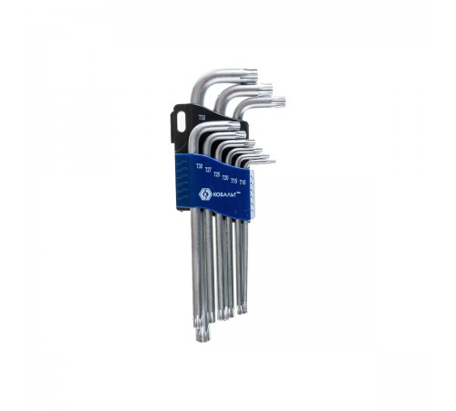020405-09 Набор ключей угловых КОБАЛЬТ удлиненных 9штук Tamper Torx