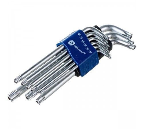020405-09 Набор ключей угловых КОБАЛЬТ удлиненных 9штук Tamper Torx