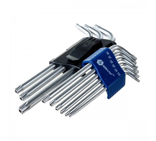 020405-09 Набор ключей угловых КОБАЛЬТ удлиненных 9штук Tamper Torx