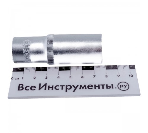 643-811 Головка торцевая глубокая универсальная КОБАЛЬТ 1/2Cr-V 19 мм SPLINE подвес