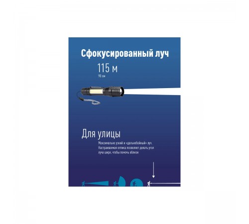 Фонарь аккум. ручной КОСМОС LED 1Вт+COB 5Вт KOS113Lit