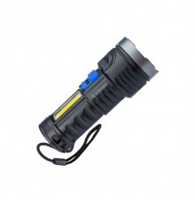 KOS115Lit Фонарь аккум. ручной КОСМОС LED 3Вт+COB 3Вт акк. Li-ion 18650 1.2А.ч. индикаторв USB-шнур