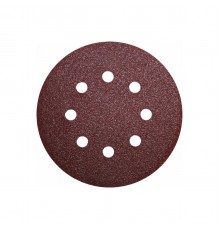 031-495 Круг шлиф. липучка Практика 125мм, P80, 8 отв.