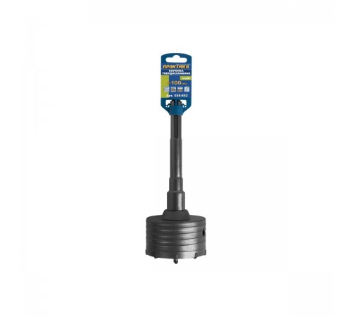 038-852 Коронка твердосплавная ПРАКТИКА SDS-Max ударная 100 мм (1шт.) клипса