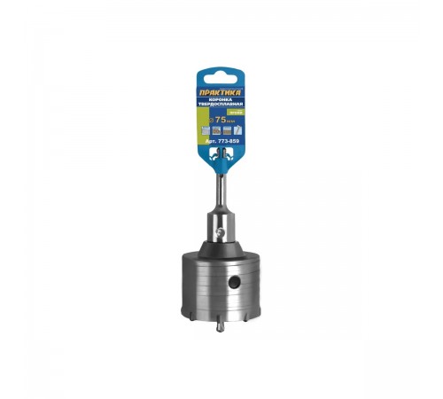 773-859 Коронка твердосплавная ПРАКТИКА SDS- Plus ударная 75 мм (1шт.) клипса