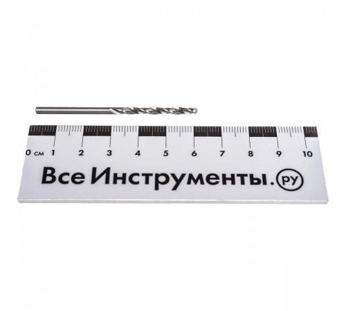 30101038 Сверло по металлу № 38 ПрофОснастка Мастер d=3мм (P6M5; HSS; 4341/118*; DIN 338)