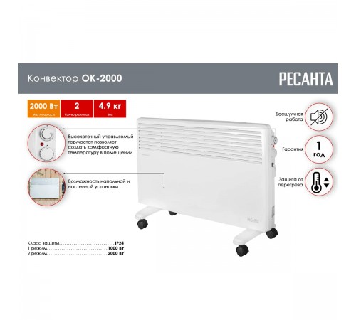 Конвектор Ресанта ОК-2000 67/4/4
