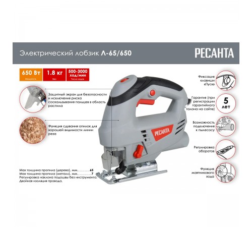 Лобзик Ресанта Л-65/650