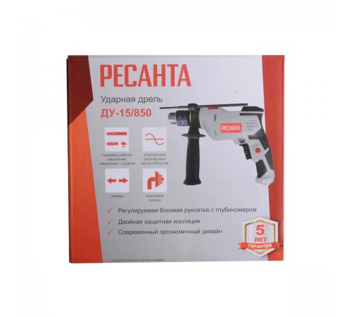 Дрель ударная Ресанта ДУ-15/850