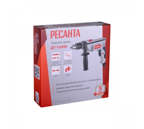 Дрель ударная Ресанта ДУ-15/850